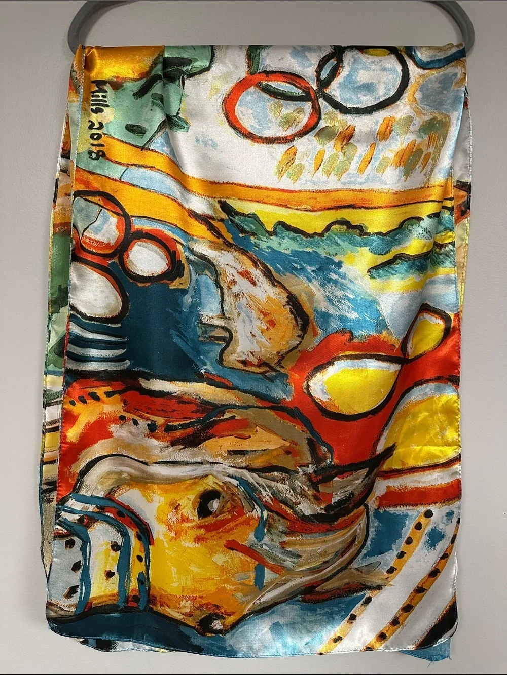 Mills Accesorios Scarf Tribute American 1964 Olympic Winner Billy Mills 2018 EUC